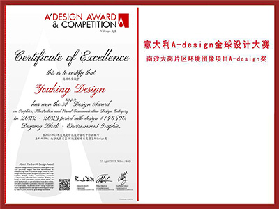 蓝狮在线-意大利A-design全球设计大赛 南沙大岗片区环境图像项目A-design奖